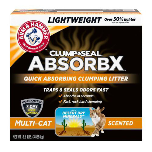Arm and Hammer Clump and Seal AbsorbX Lightweight Multi-Cat Scented Litter 8,5lb