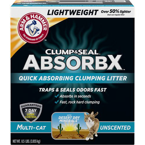 Arm and Hammer Clump and Seal AbsorbX Lightweight Multi-Cat Unscented Litter 8,5lb