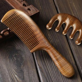 Sunki Green Sandalwood Meridian Comb Set 2s