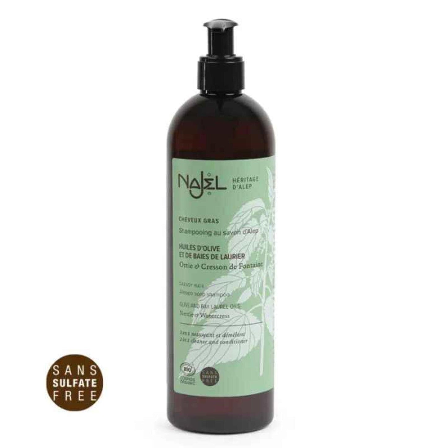 NAJEL NAJEL - 2 in 1 Aleppo Soap Shampoo for Greasy Hair Fixed Size