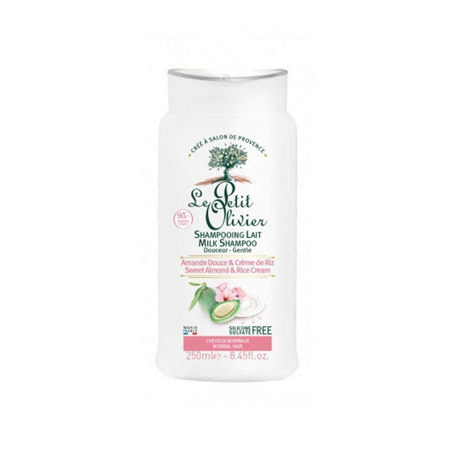 Le Petit Olivier Sweet Almond & Rice Cream Milk Shampoo - Normal Hair 250ml Fixed Size