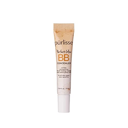 purlisse BB Concealer - BB Cream for All Skin Types - Oil-Free Moisturizing, Smooths Blemishes - .34 Ounce (Medium)
