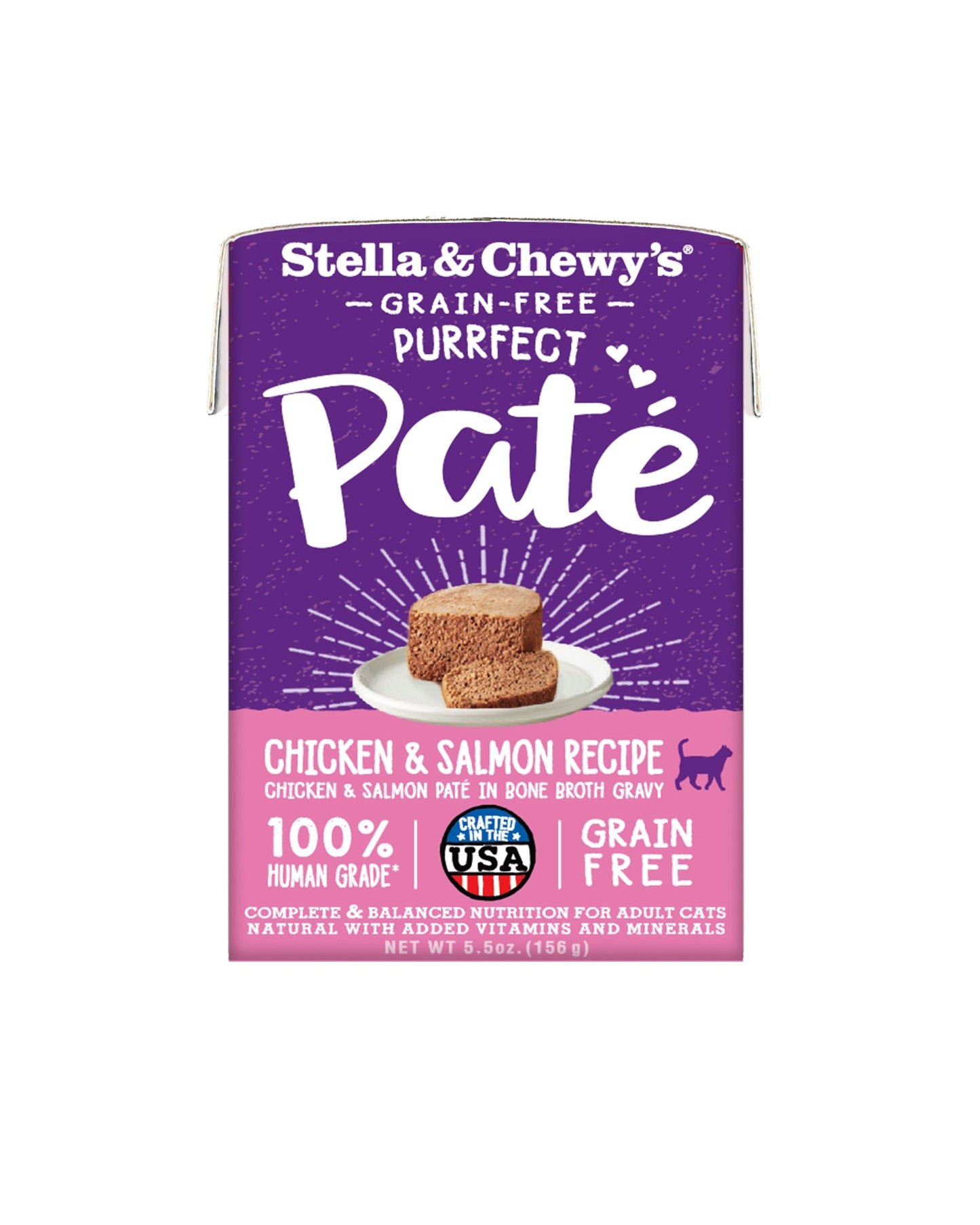 Purrfect Grain Free Pate for Cats - Chicken & Salmon Recipe - Pack of 12