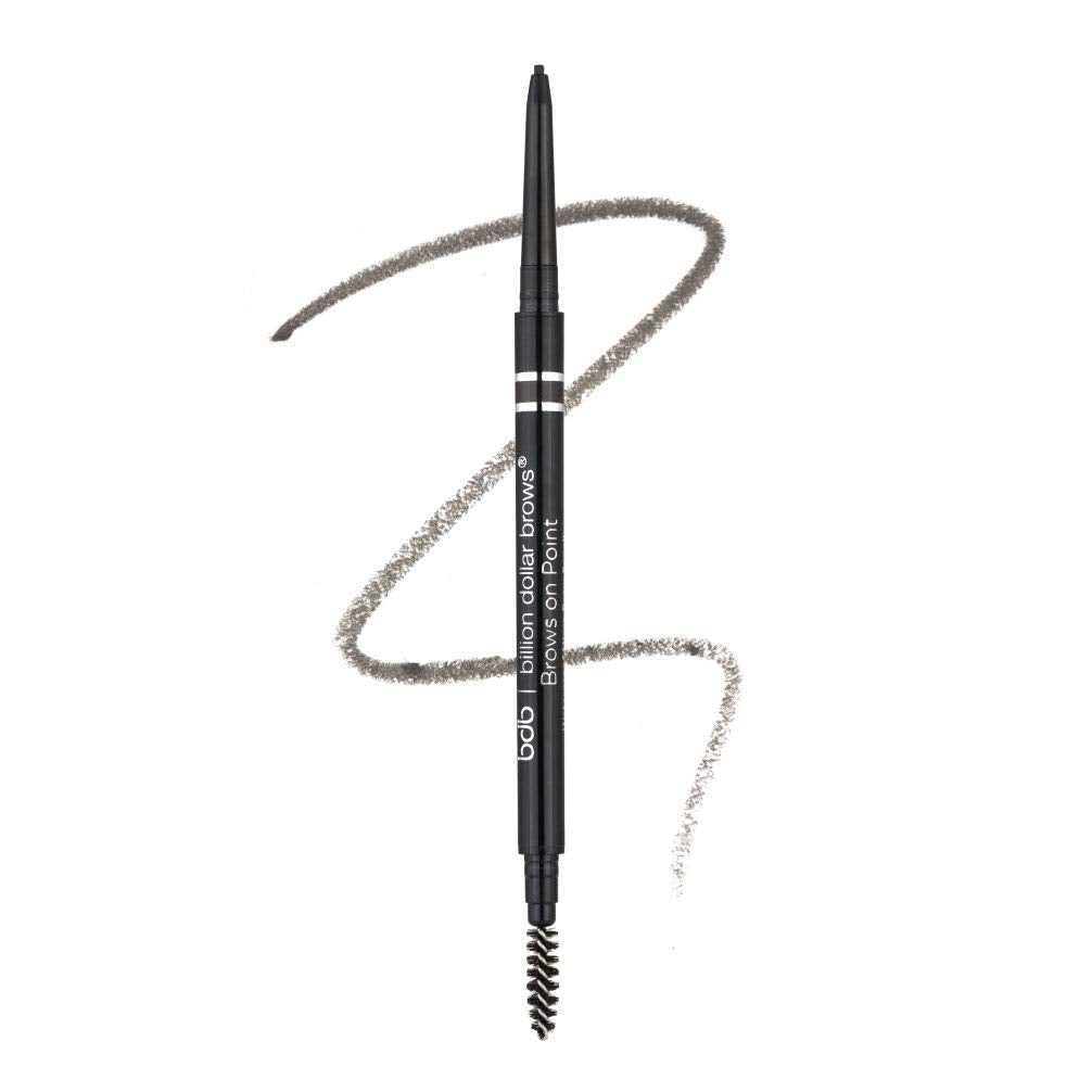 Billion Dollar Brows On Point Waterproof Micro Eyebrow Pencil | Self-Sharpening Tip | Create Hairlike Strokes | Vegan & Cruelty-Free | Natural Blendable Lines