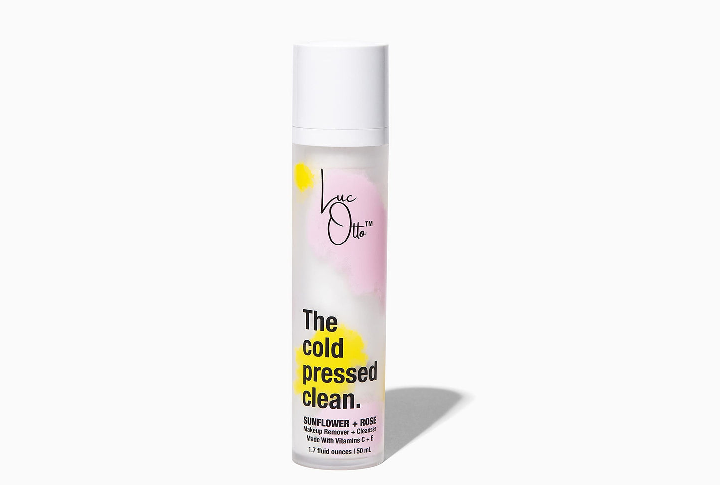 Luc Otto The Cold Pressed Clean Oil Cleanser for Softer Skin - Gentle Double Cleanse and Makeup Remover - Sunflower and Rose Oil with Vitamin C and Vitamin E