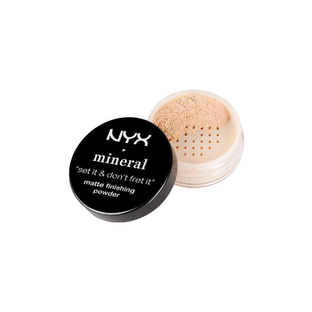 NYX PROFESSIONAL MAKEUP Mineral Matte Finishing Powder, Loose Setting Powder - Light/Medium