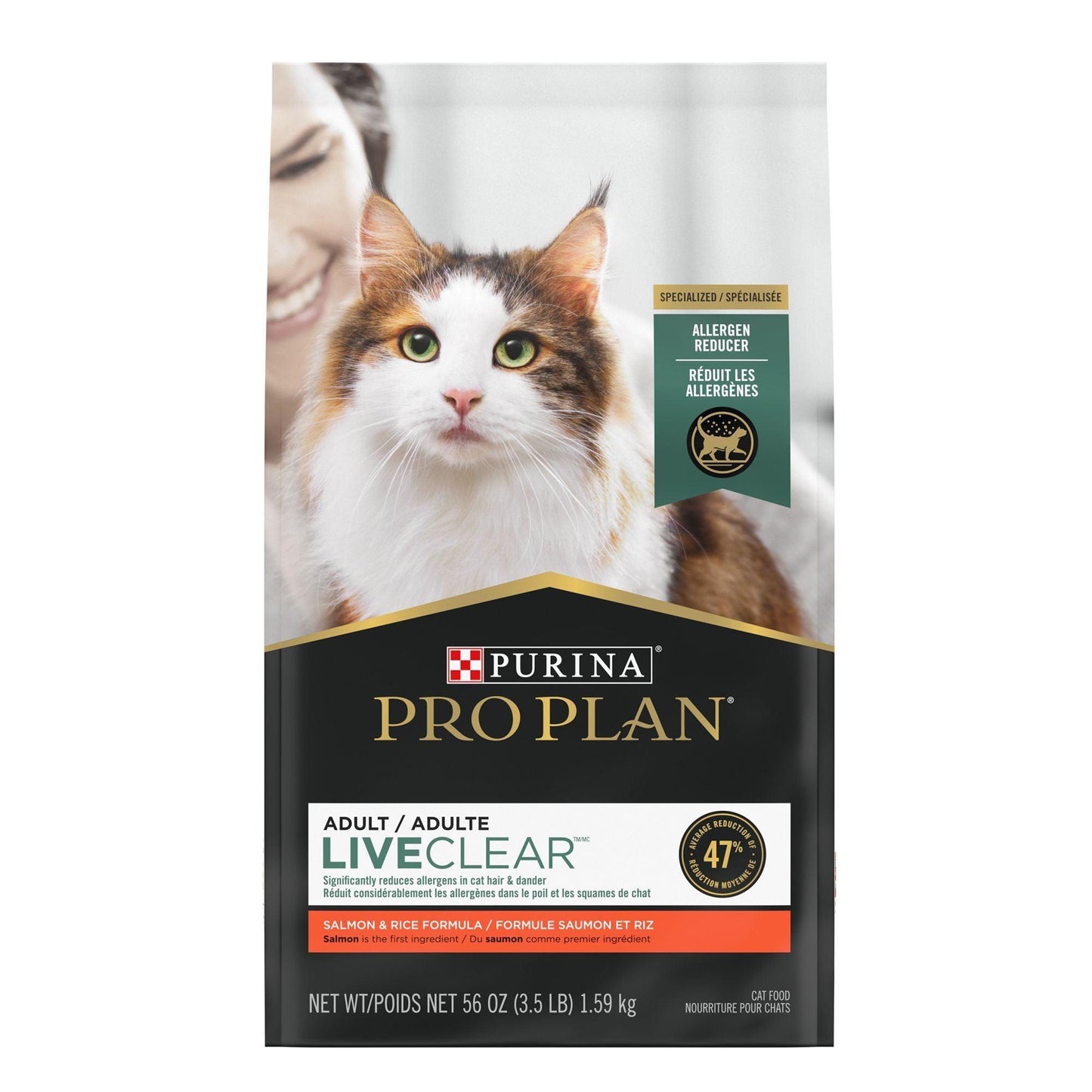 Purina Pro Plan Allergen Reducing High Protein Cat Food LIVECLEAR Salmon and Rice Formula