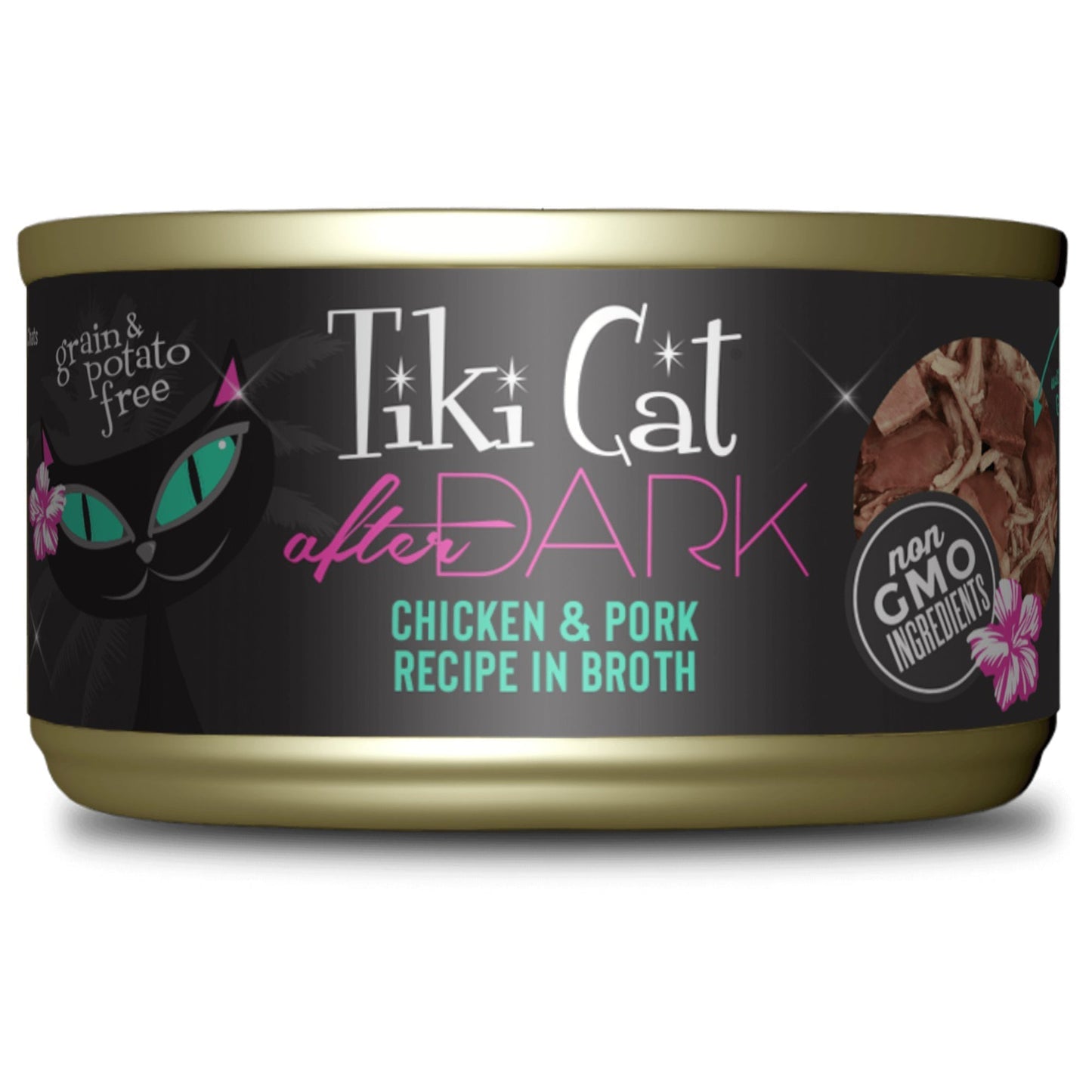 Tiki Pets Cat After Dark Chicken and Pork 2.8oz (Case Of 12)