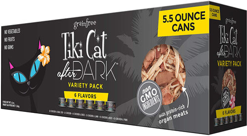 Tiki Pets Cat After Dark 5.5oz Variety Pack (Case Of 8)