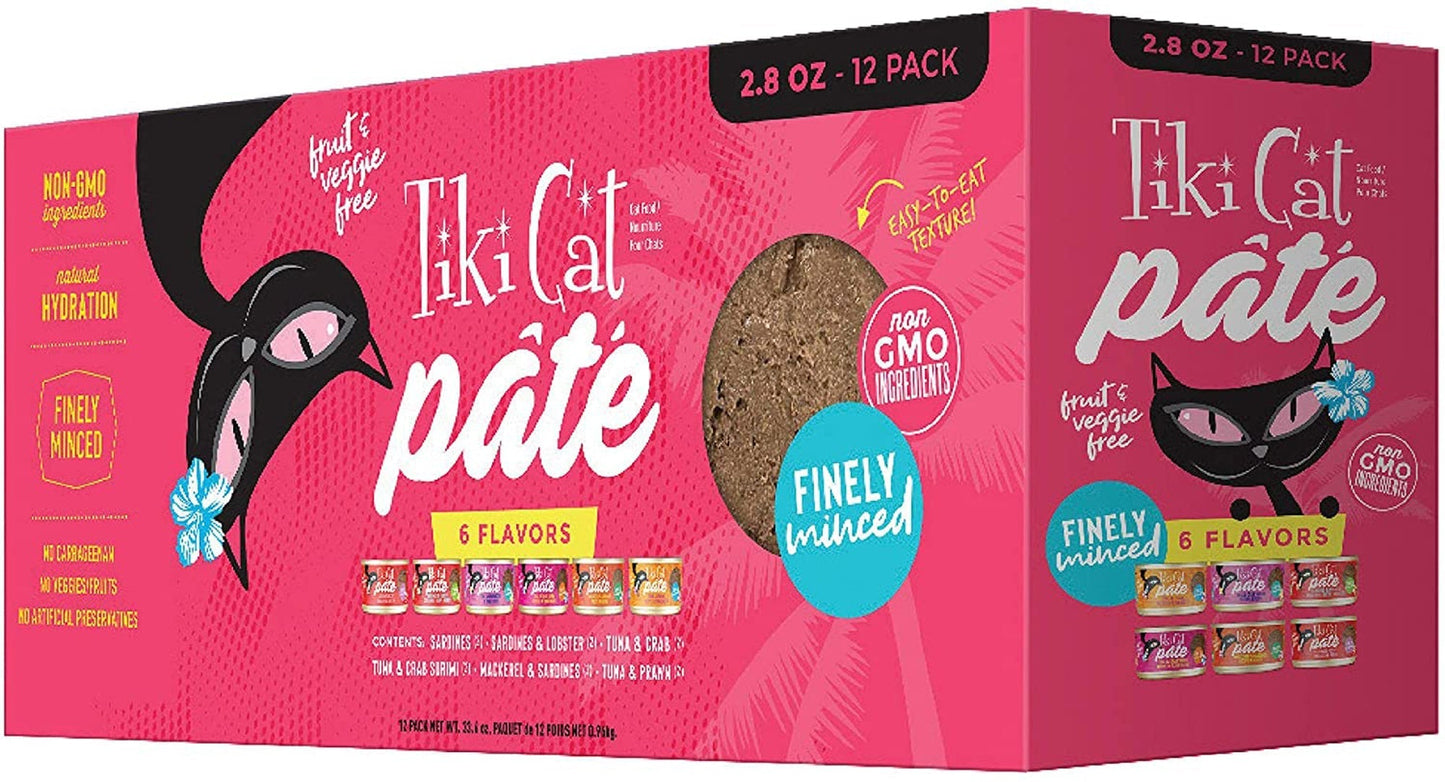 Tiki Pets Cat Grill Pate 28.oz. Variety Pack (Case Of 12)