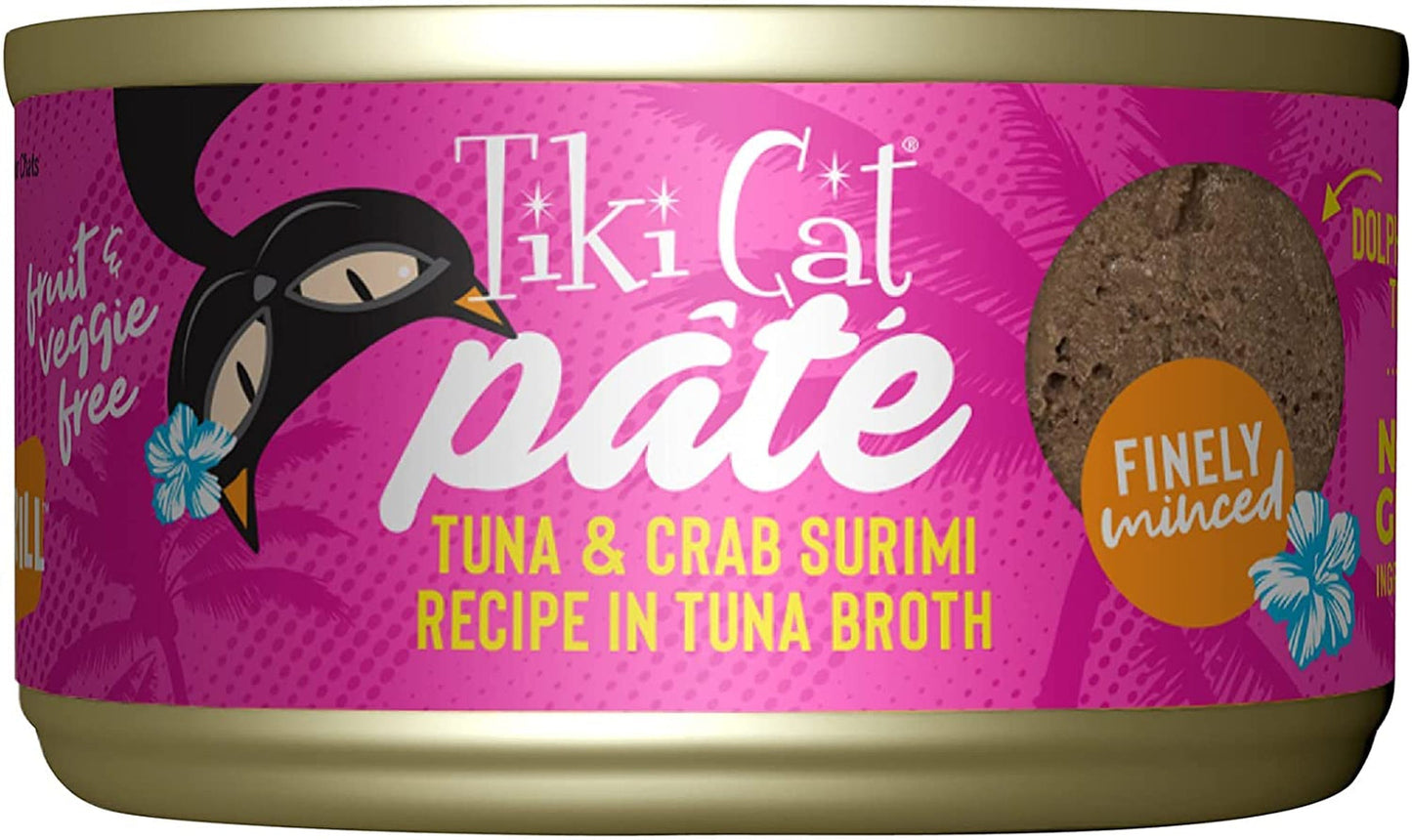 Tiki Pets Cat Grill Tuna and Crab Surimi Pate 2.8oz. (Case Of 12)