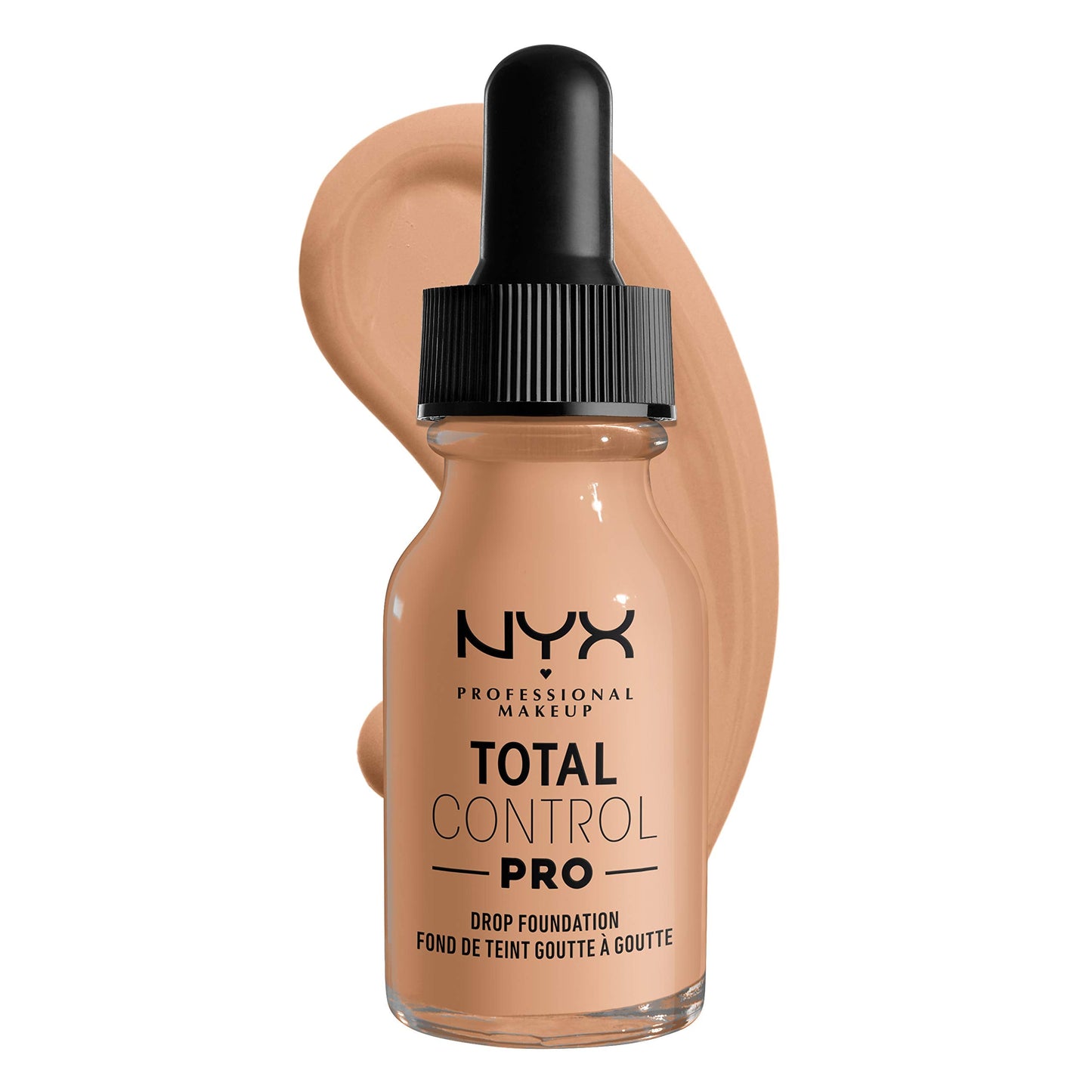 NYX PROFESSIONAL MAKEUP Total Control Pro Drop Foundation, Skin-True Buildable Coverage - Natural