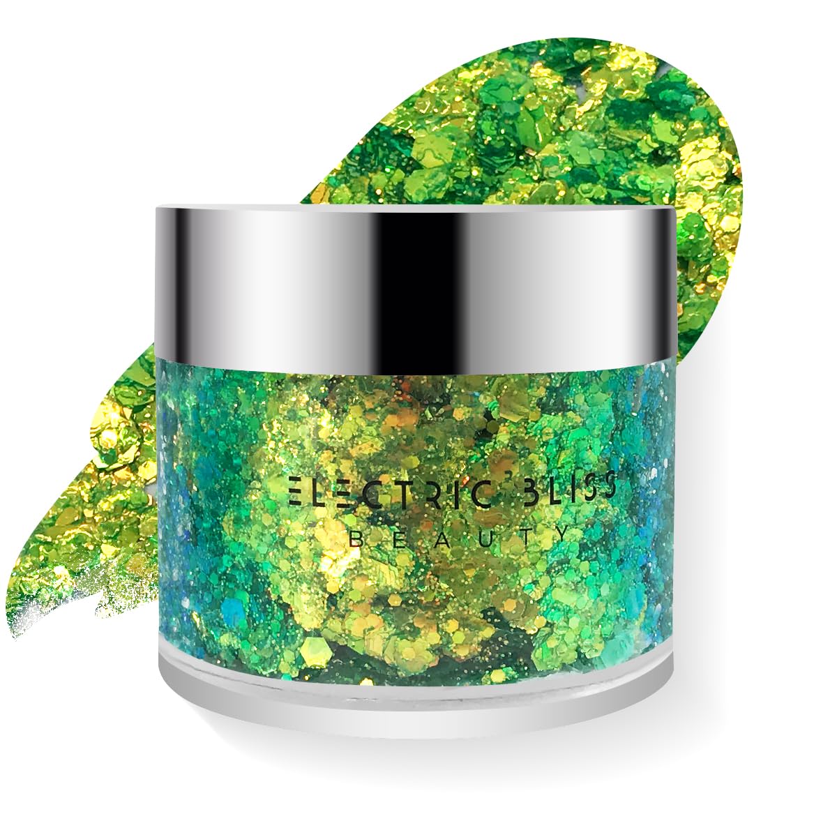 Mermaid Green - Color Shift Holographic Body Glitter Gel for Body, Face, Hair - Vegan & Cruelty Free - Electric Bliss Beauty (Green)