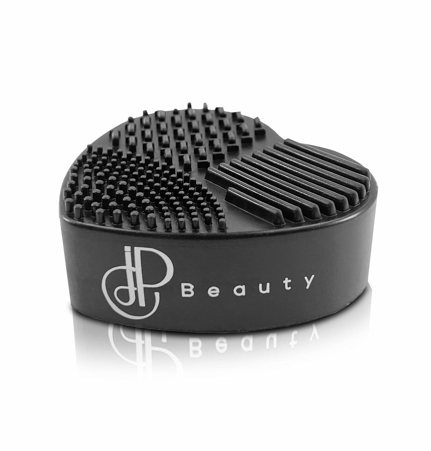 CJP Beauty Double Sided Silicon Makeup Brush Cleaning Mat - Cosmetic Brush Cleaner Pad For Wet And Dry Cleaning - Heart Shaped 2 in 1 Portable Washing Tool Scrubber