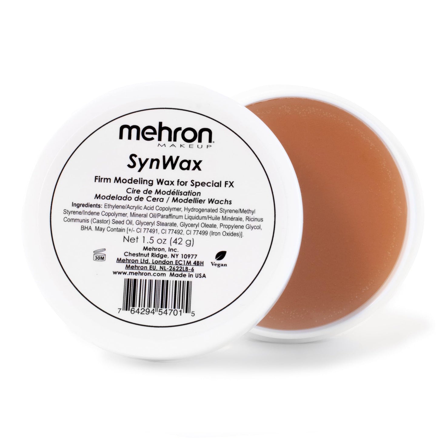 Mehron Makeup SynWax | Firm Modeling Wax for Special FX | Scar Wax SFX Makeup For Fake Scars, Fake Wounds, & Halloween Effects 1.5 oz (42 g)