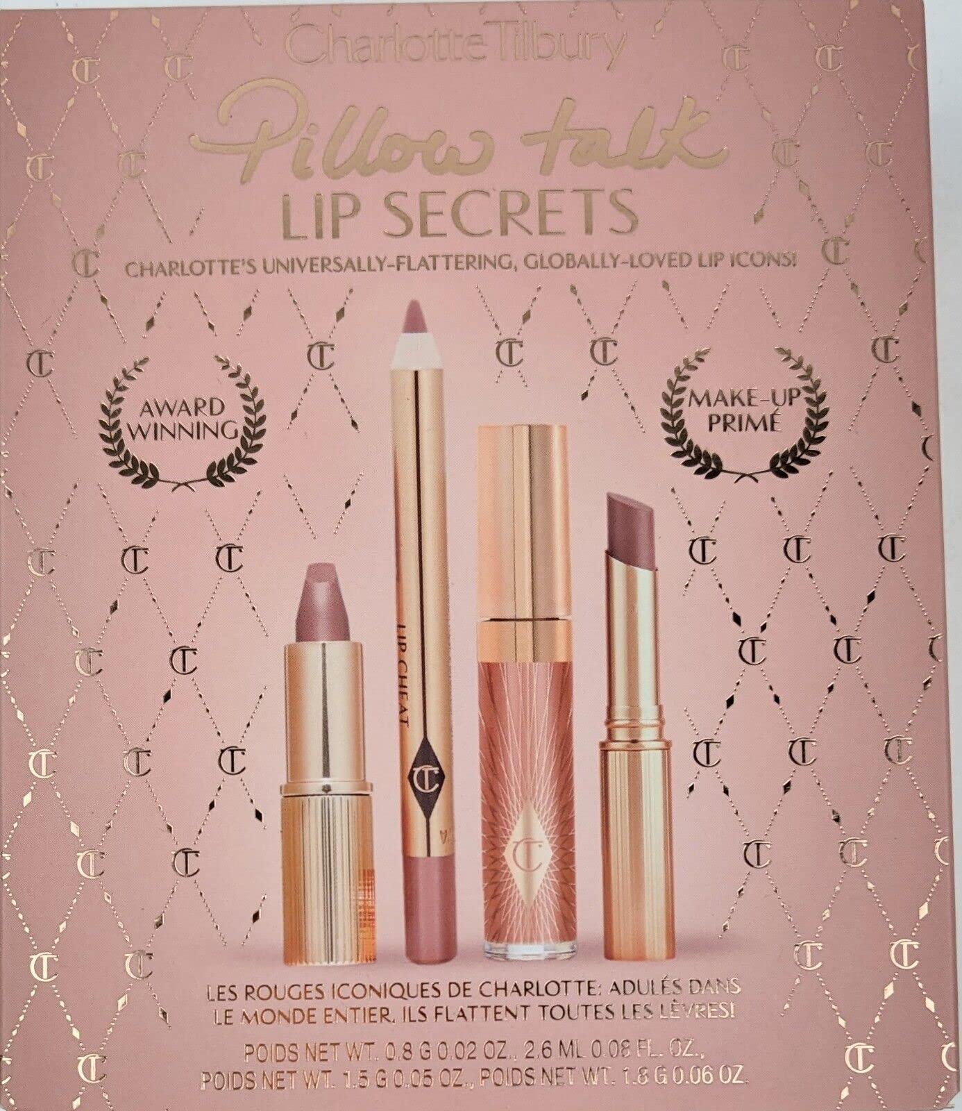 Charlotte Tilbury Pillow Talk Lip Secrets - Lip Cheat, Matte Revolution, Collagen Lip Bath, Charlotte's Jewel Lips
