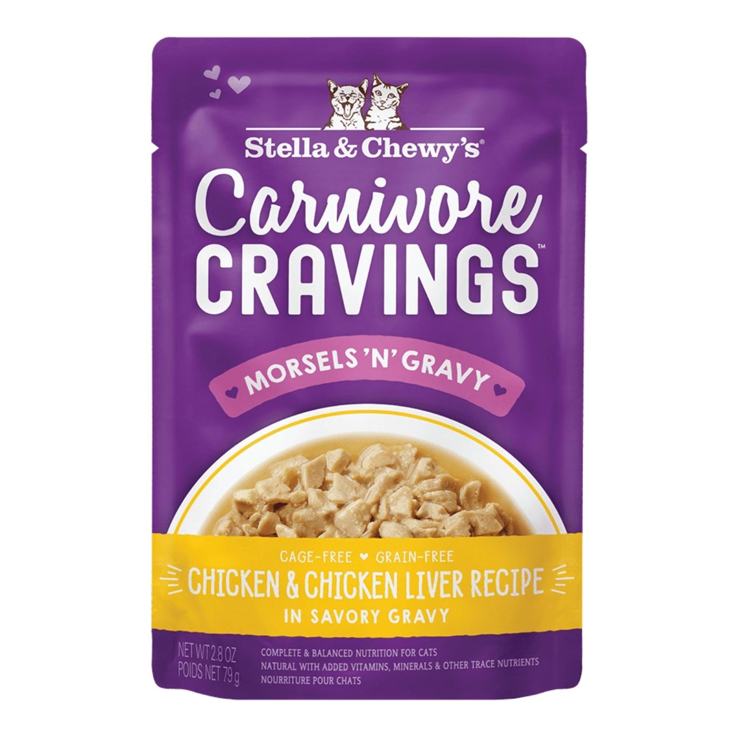 Stella & Chewys Carnivore Cravings MorselsNGravy Chicken & Chicken Liver Recipe 2.8oz.