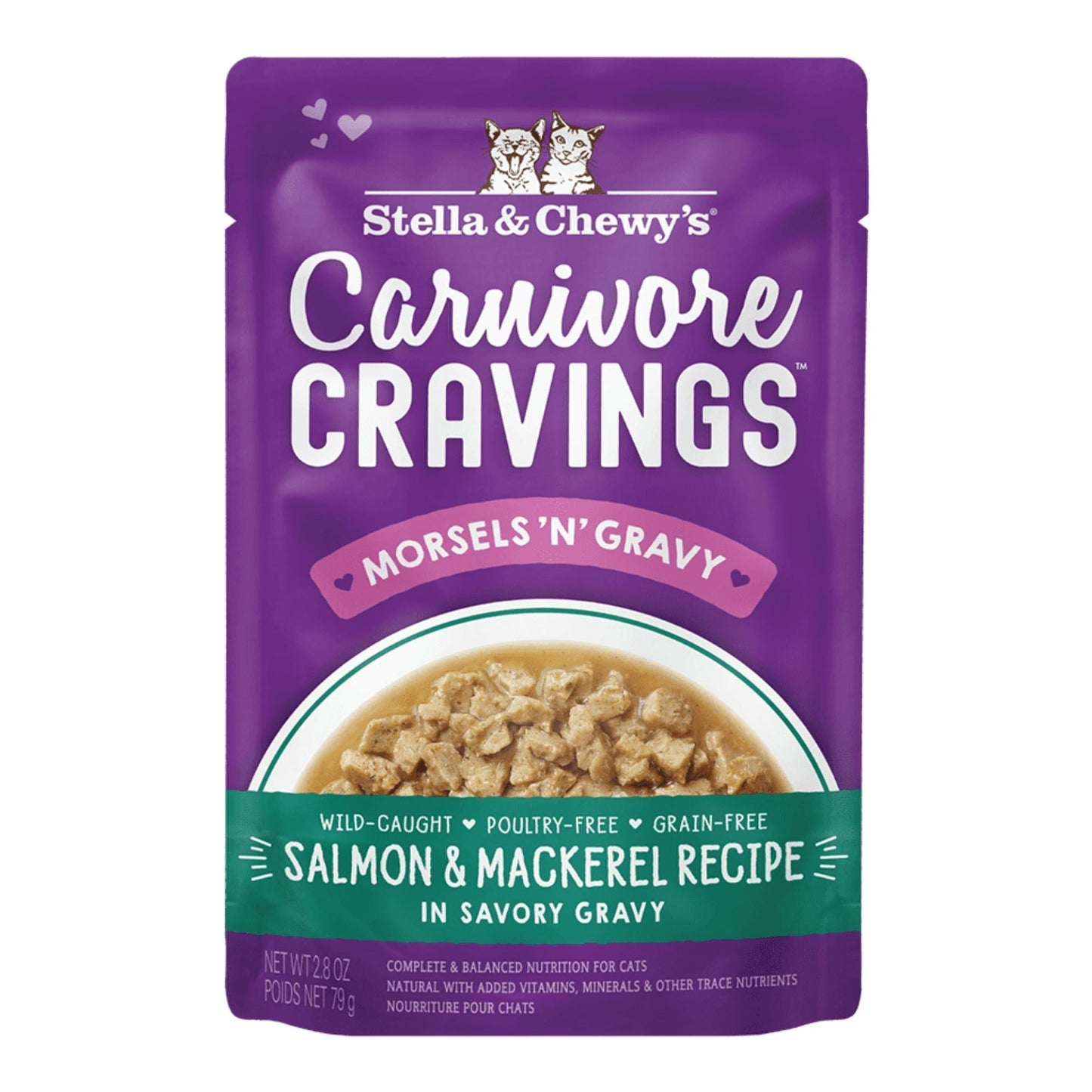 Stella & Chewys Carnivore Cravings MorselsNGravy Salmon & Mackerel Recipe 2.8oz.