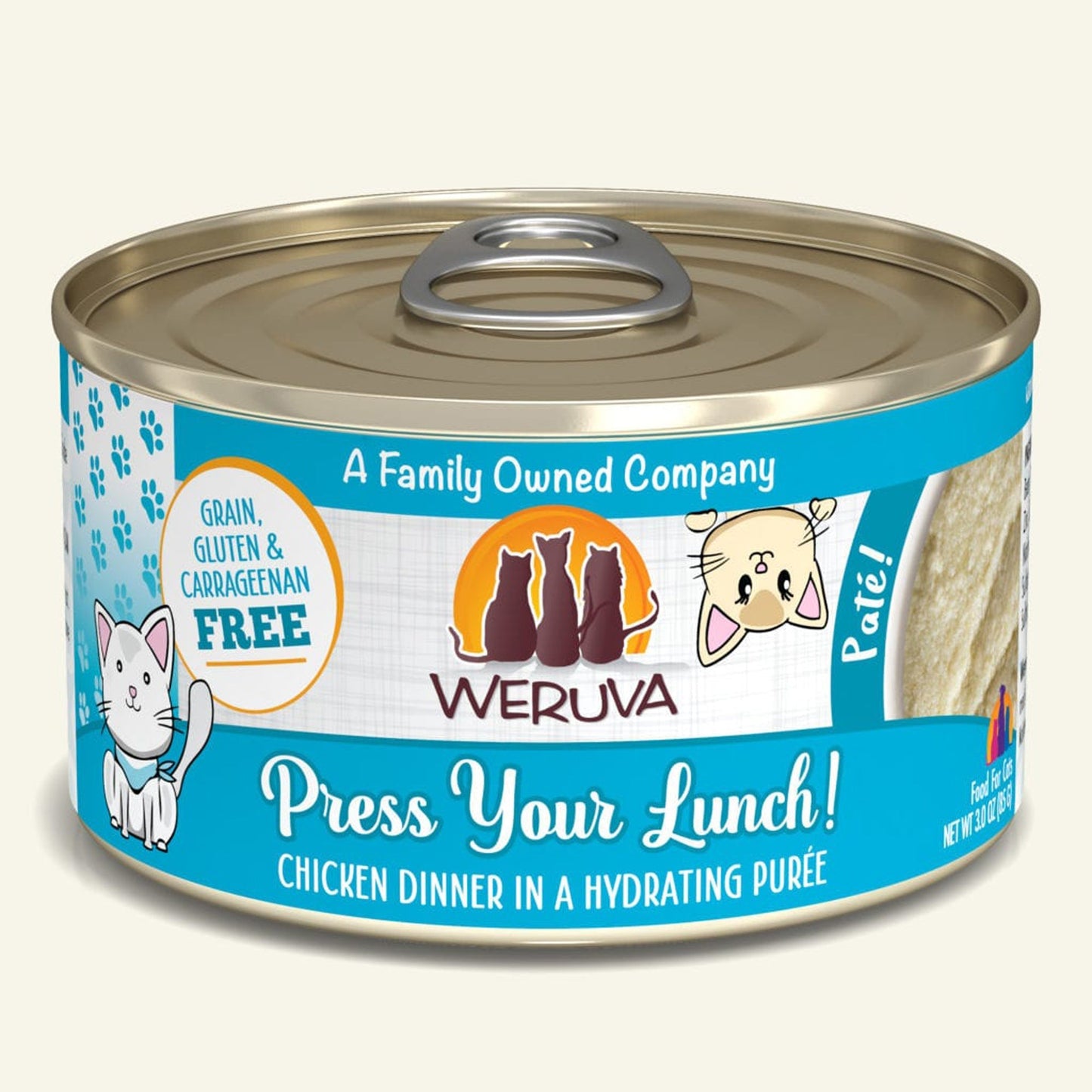 Weruva Cat Pate Press Your Lunch! Chicken Dinner 3oz. (Case Of 12)