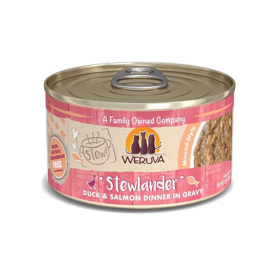 Weruva Cat Stewlander Duck and Salmon Dinner in Gravy 2.8oz (Case Of 12)