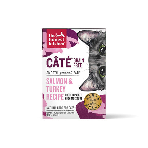 Honest Kitchen Cat Cate Salmon and Turkey 5,5oz, (Case of 12)