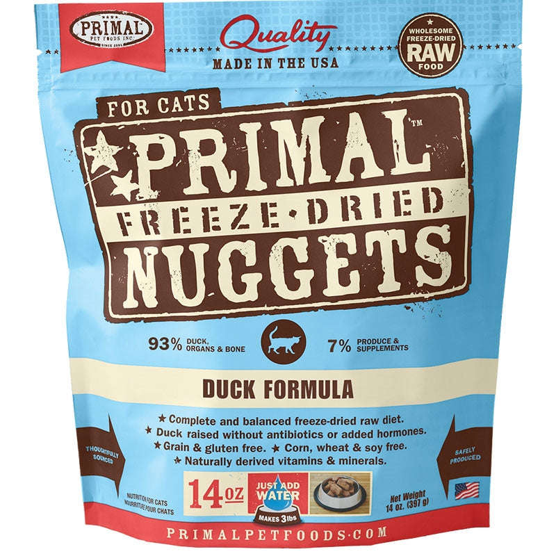 Primal Pet Foods Freeze Dried Cat Food 14oz.-Duck