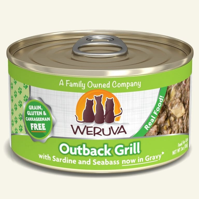 Weruva Cat Outback Grill with Sardine and Seabass in Gravy 3oz. Case Of 24