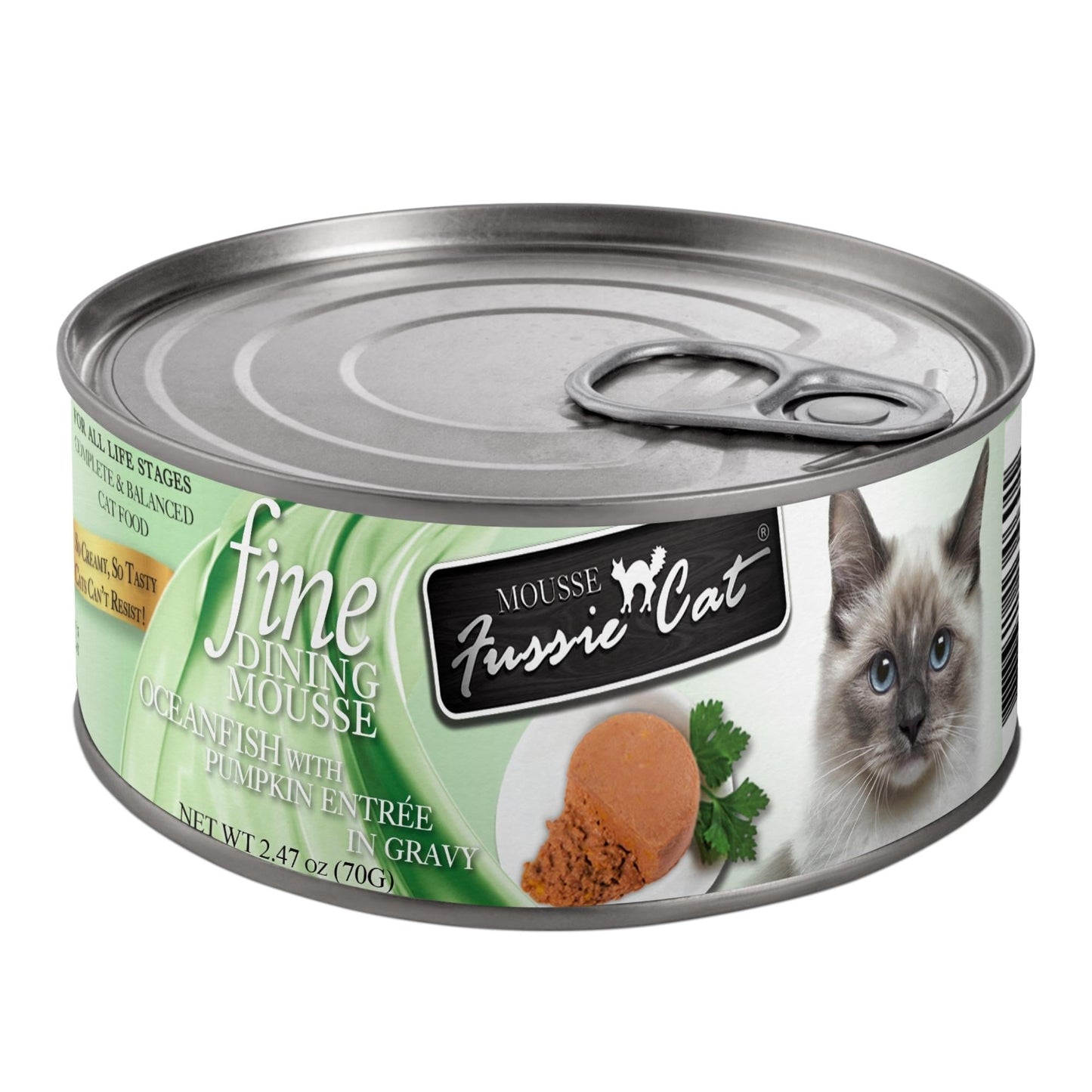 Fussie Cat Fine Dining Mousse Oceanfish with Pumpkin 2.47oz.