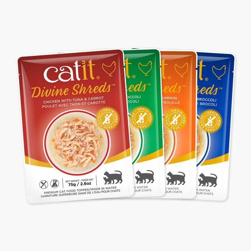 CatIt Divine Shreds Wet Pouches Chicken Multipack