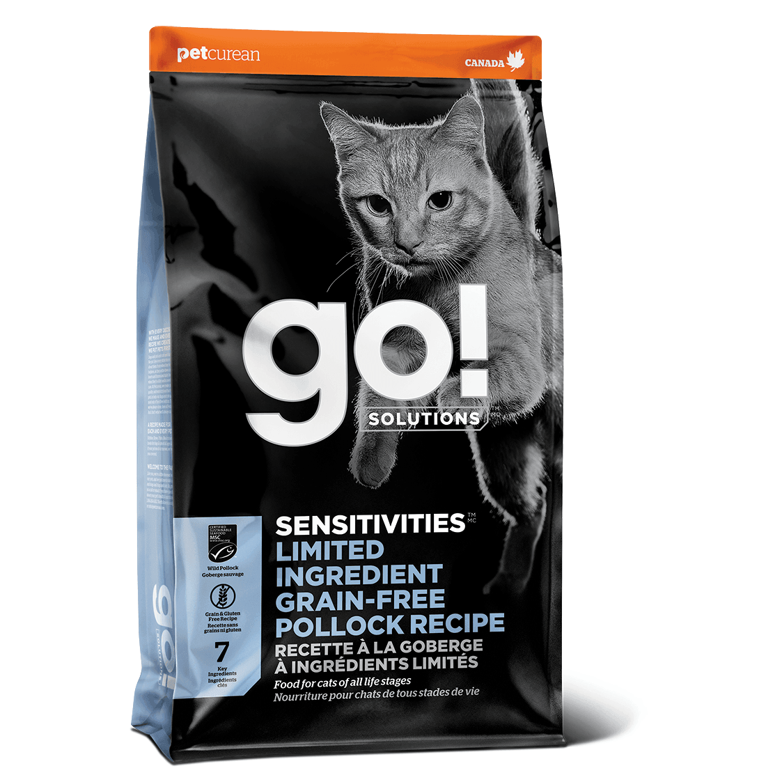 GO! Sensitivities Limited Ingredient Grain Free Pollock recipe for cats