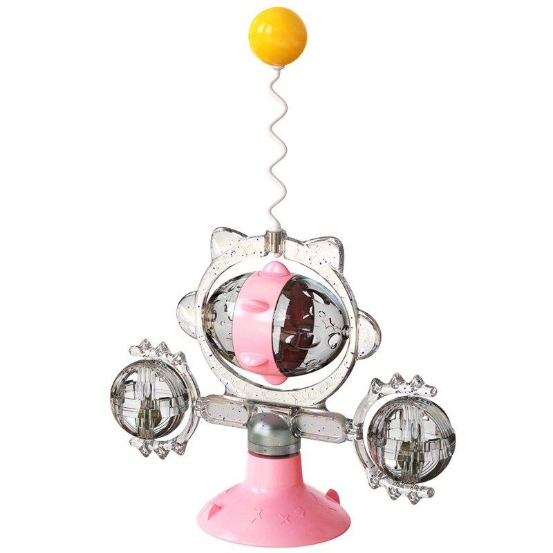 Cats InteractiveCat Turntable Toy with Spring Ball - Animal Amity