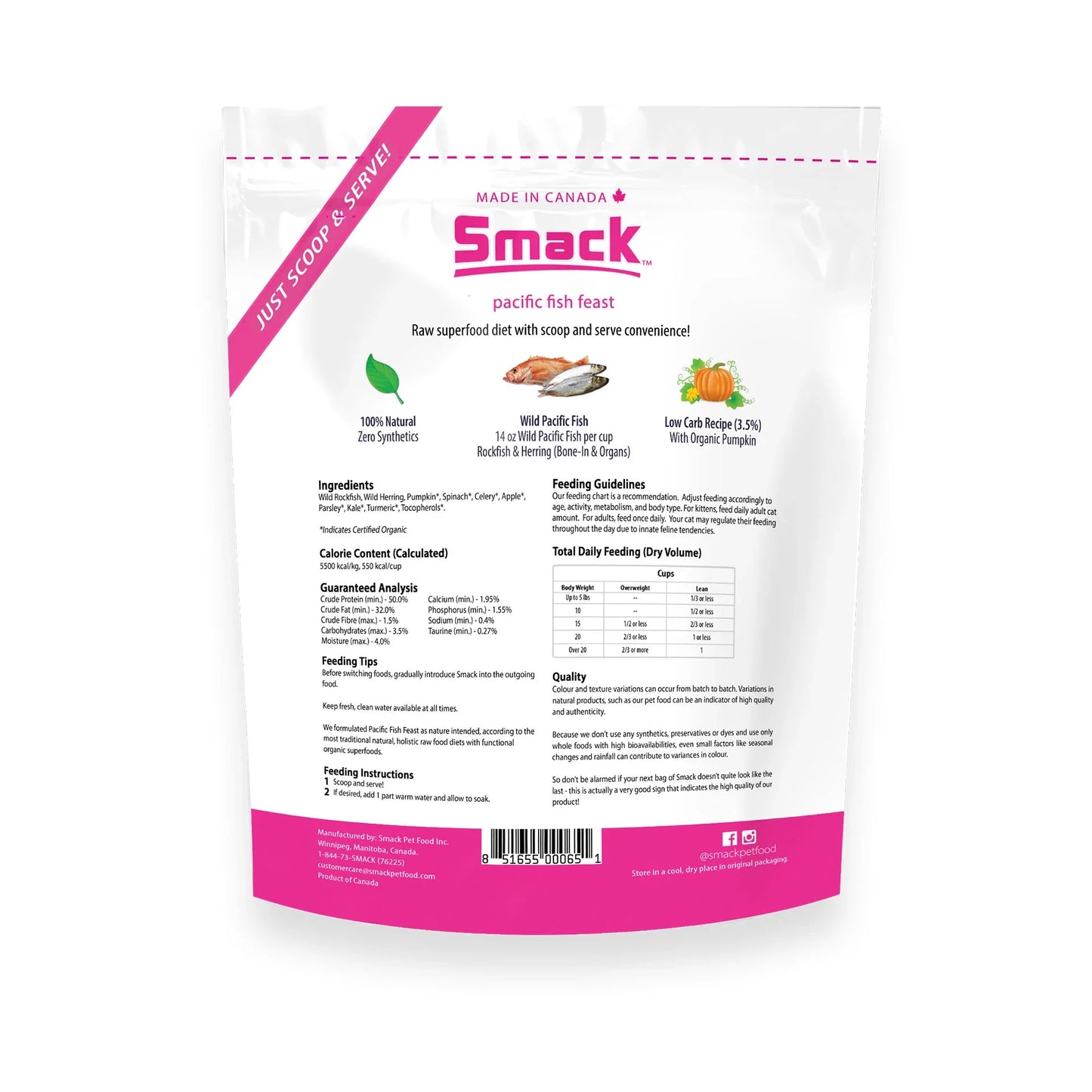 Smack Cat Pacific Fish Feast Dehydrated Raw