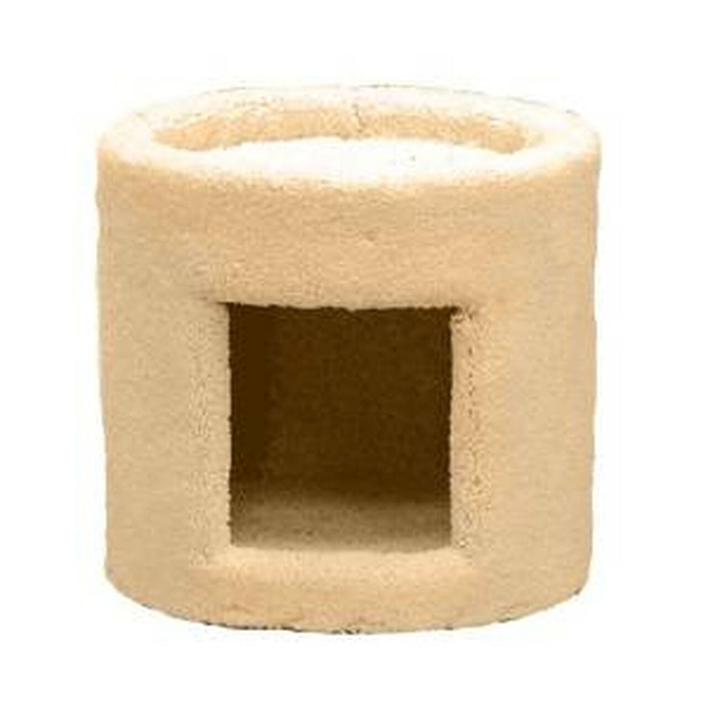 North American Pet One Story Plush Cat Condo Beige 13"W X 13"D X 10,5"H