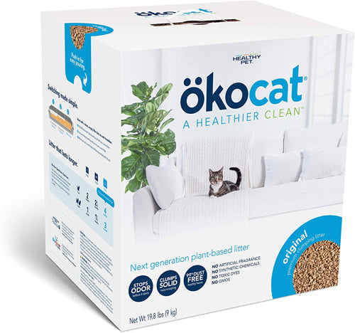 Okocat Litter Natural Wood Clumping Cat Litter 9,9 lb