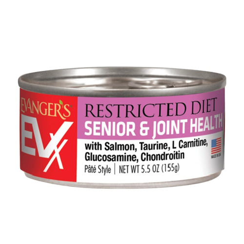 Evangers Evangers EVx Restricted Diet Senior and Joint Health Wet Cat Food Salmon 24ea-5,5 oz