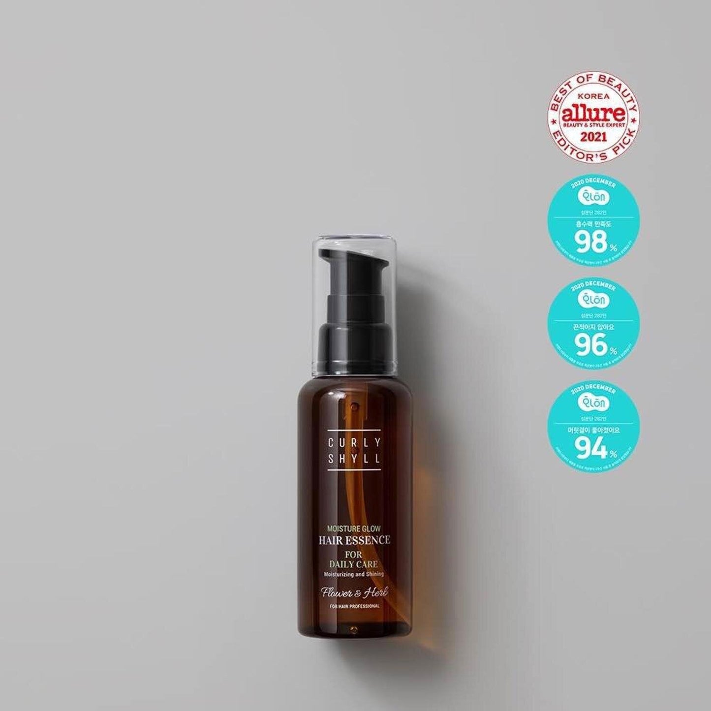 Curly Shyll (Flower & Herb) Moisture Glow Hair Essence For Daily Care (Moisturizing and Shining)  70ml