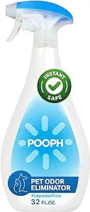 Pooph Pet Odor Eliminator, 32oz Spray - Dismantles Odors on a Molecular Basis, Dogs, Cats, Freshener, Urine, Poop, Pee
