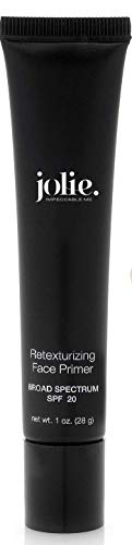 Jolie Weightless Retexturizing Face Perfecting Serum - Foundation Primer, Makeup Extender & Sunscreen SPF 20, Instantly Reveals Smoother, More Radiant Skin