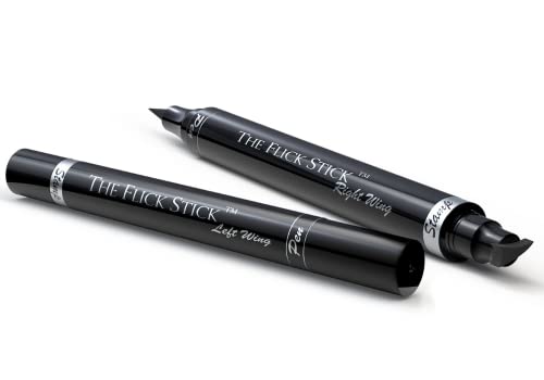 The Flick Stick Winged Eyeliner Stamp by Lovoir, Waterproof Make Up, Smudgeproof, Long Lasting Liquid Eye liner Pen, Vamp Style Wing, 2 Wingliner Pens (Triple Pack Combo, Midnight Black)