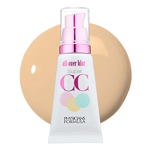 Physicians Formula Super CC+ Cream Foundation, Light Medium, Dermatologist Approved, Color-Correction and Care All-Over Blur CC Cream