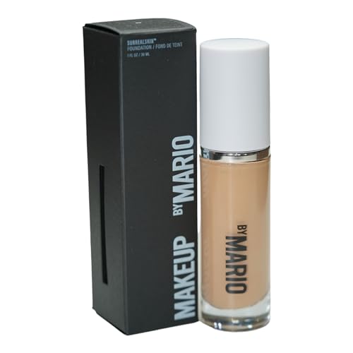 MAKEUP BY MARIO SurrealSkin Liquid Foundation, Liquid Formula, Vegan, Long-wearing coverage, Hydrating, Natural Finish, Size 30 mL (6W - light medium with warm undertone)