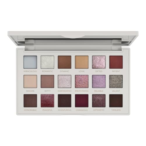 Mirabella Makeup Pro Eyeshadow Palette, True to You Buff - Warm, Cool, & Neutral Eye Shadow Palette - Matte & Glam Shimmer Color Shades - Talc-Free, Paraben-Free, Gluten-Free, & Cruelty-Free