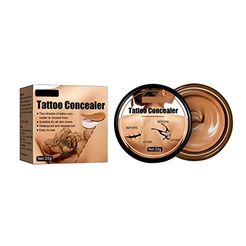 Tattoo Cover Up,Waterproof Invisible Concealer Body Leg Bruise Stretch Scar Dark Spots Vitiligo Skin Makeup Waterproof,Professional Long Lasting Tattoo Cover Up Suitable for Men and Women,1 PC Natural