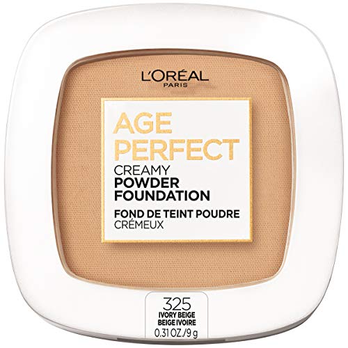 L'Oreal Paris Age Perfect Creamy Powder Foundation Compact, 325 Ivory Beige, 0.31 oz.