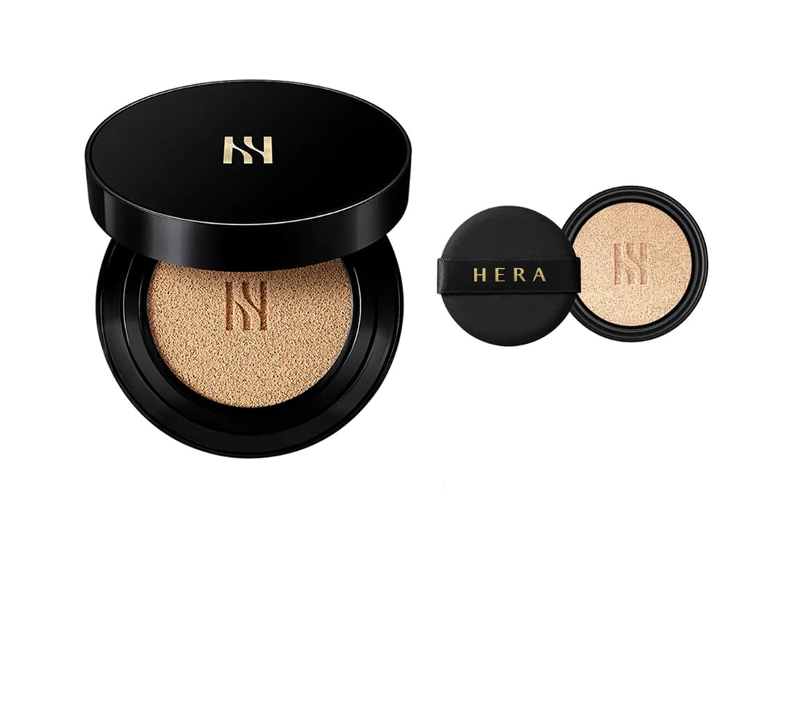 NEW HERA BLACK CUSHION 15g+With Refill 15g NO.23 BEIGE+Special Gifts! - Limited Hera Cushion Pouch Lightweight texture Non-sticky fresh matte finish