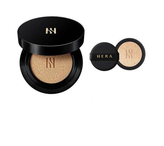 NEW HERA BLACK CUSHION 15g+With Refill 15g NO.23 BEIGE+Special Gifts! - Limited Hera Cushion Pouch Lightweight texture Non-sticky fresh matte finish
