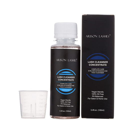 Eyelash Cleanser Concentrate 100ml Professional Lash Extensions Shampoo Natural Foaming Cleanser for Extensions Lashes with Salon Home Care-Makes 10 Bottles 60ml Eyelash Shampoo(Unscente)