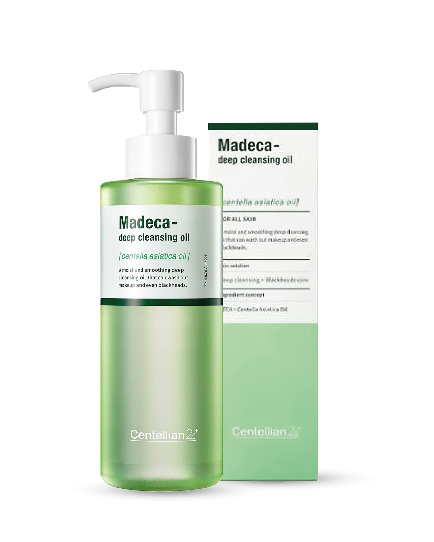 Centellian 24 Deep Cleansing Oil with Centella Asiatica, TECA, and Salicylic Acid - Korean Skin Care Hypoallergenic Face Wash, Gentle Eye Makeup Remover & Blackhead Remover (6.76 fl oz) by Dongkook Pharmaceutical