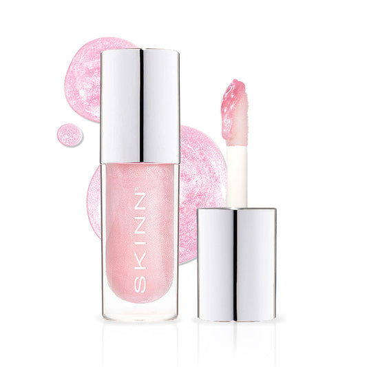 SKINN Luminous Blush Lip Oil - Support Collagen Production, Smooth Lines & Soothe Dry Cracked Lips - Hydrating Clear Lip Oils - Improve Skin's Elasticity, Texture & Glow - Vitamin C & Manuka Honey