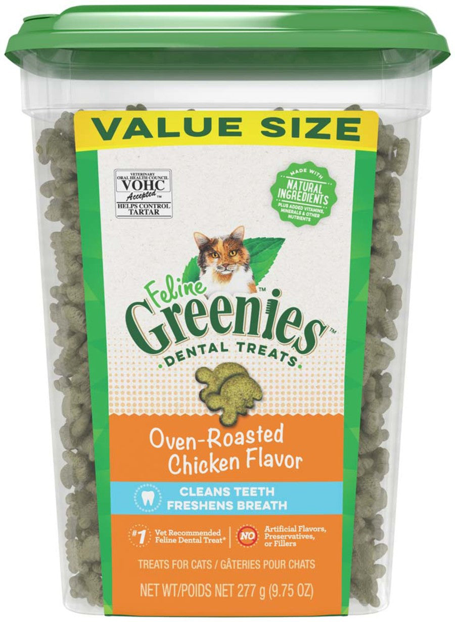 Greenies FELINE Cat Dental Treat Oven Roasted Chicken Flavor 9,75 oz